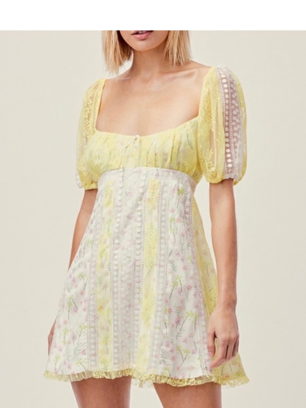 For Love & Lemons Limoncella Babydoll dress
